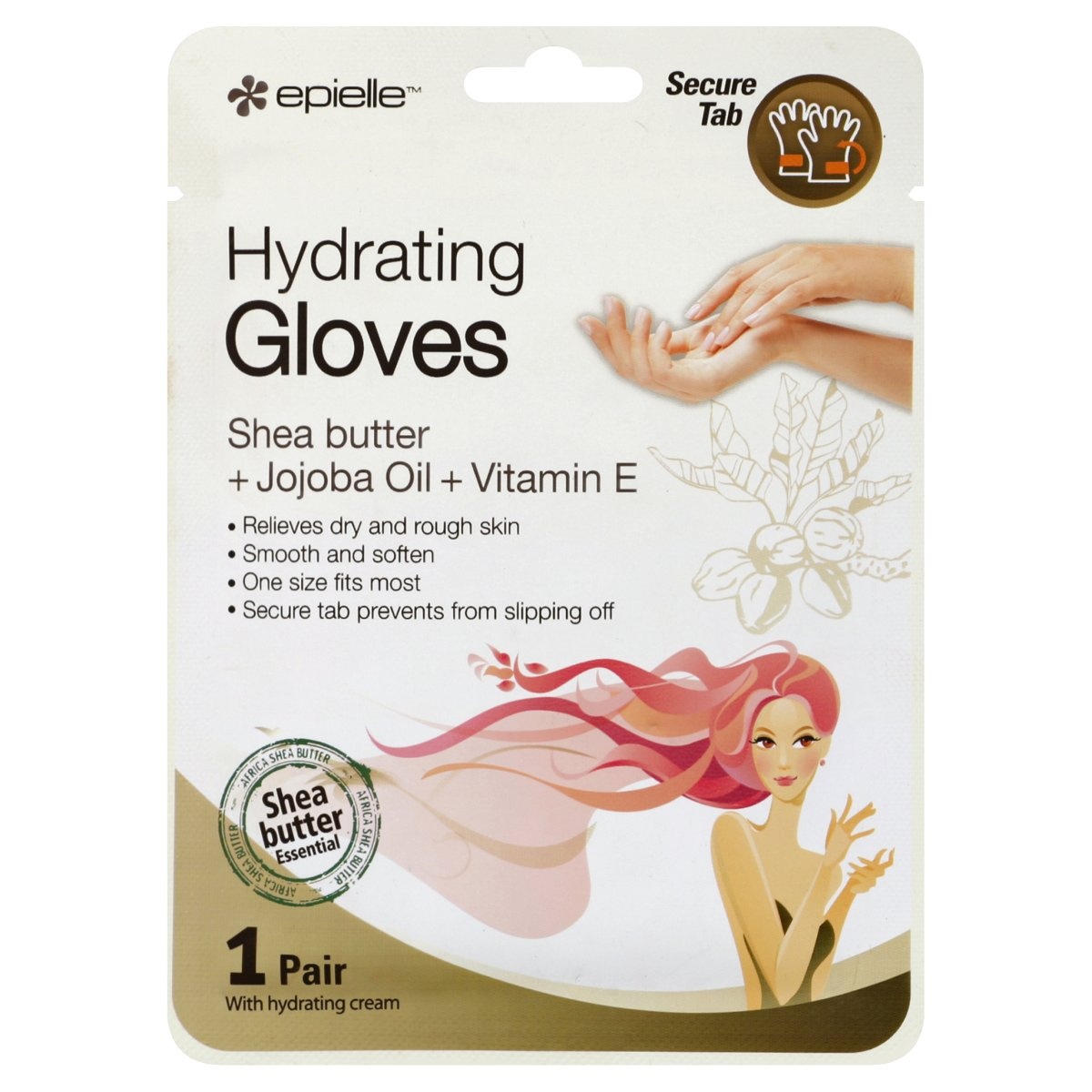slide 1 of 1, epielle Hydrating Gloves, 1 ct