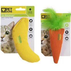 Pet Zone 100% Cat Nip Filled Carrot or Banana