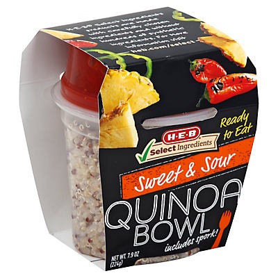 slide 1 of 1, H-E-B Select Ingredients Quinoa Bowl Sweet and Sour, 7.9 oz