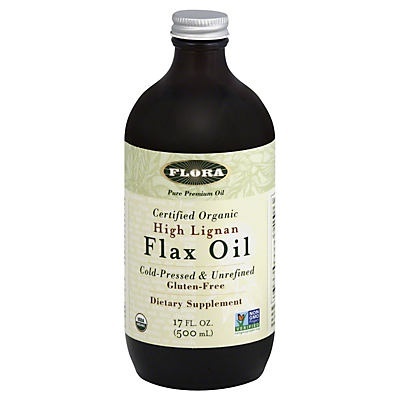 slide 1 of 1, Flora Flax Oil High Lignan Organic, 17 oz