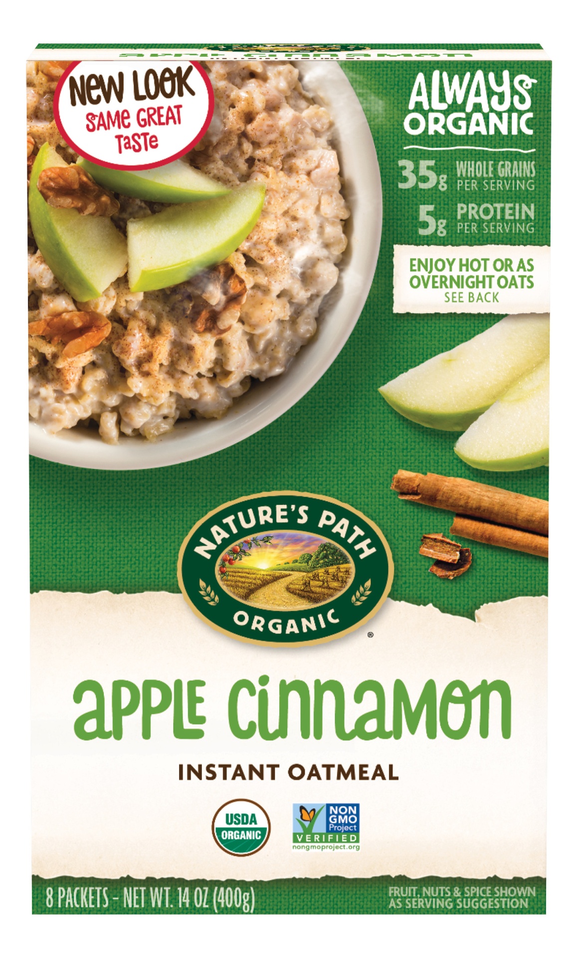 slide 1 of 6, Nature's Path Organic Apple Cinnamon Oatmeal, 14 oz