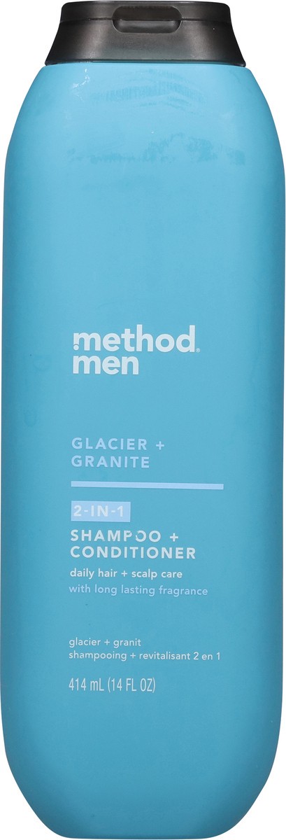slide 12 of 12, method Men 2-in-1 Glacier + Granite Shampoo + Conditioner 14 fl oz, 14 fl oz