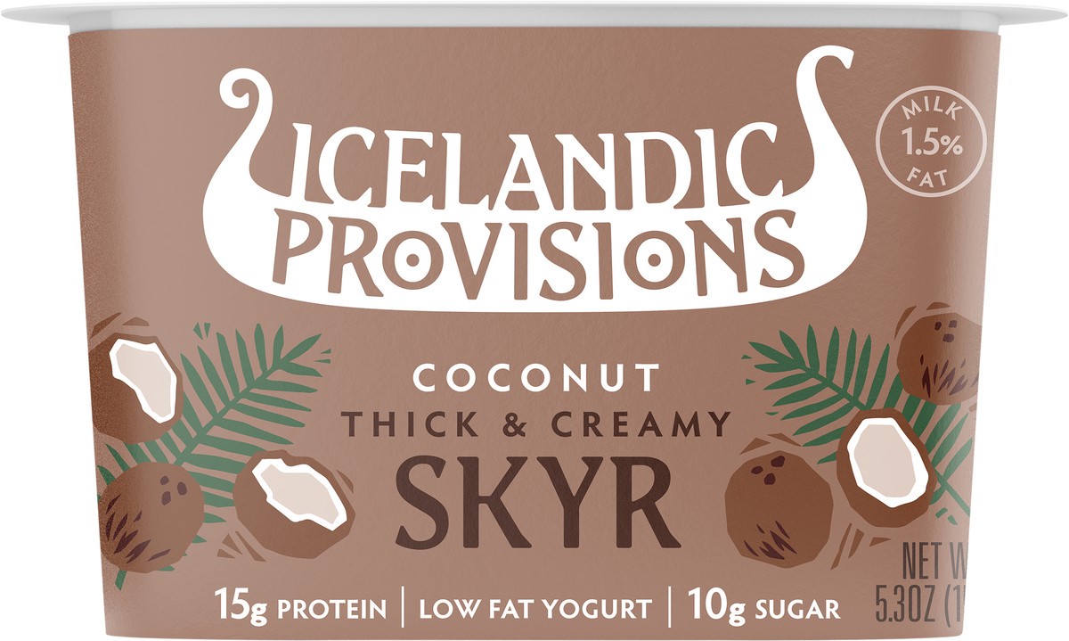 slide 8 of 8, Icelandic Provisions Coconut Skyr, 5.3 fl oz