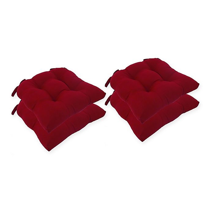 slide 1 of 1, Arlee Home Fashions Microfiber Chair Pad - Barn Red, 4 ct