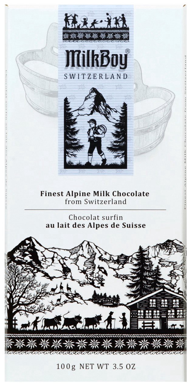 slide 1 of 5, MilkBoy Milk Chocolate, Finest Alpine, 3.5 oz