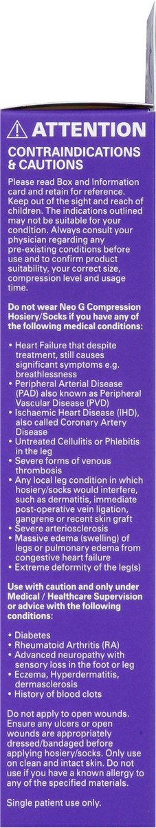 slide 6 of 9, Neo G Black Moderate Energizing Active Socks Size M 1 ea, 1 ct