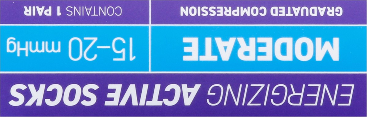 slide 4 of 9, Neo G Black Moderate Energizing Active Socks Size M 1 ea, 1 ct