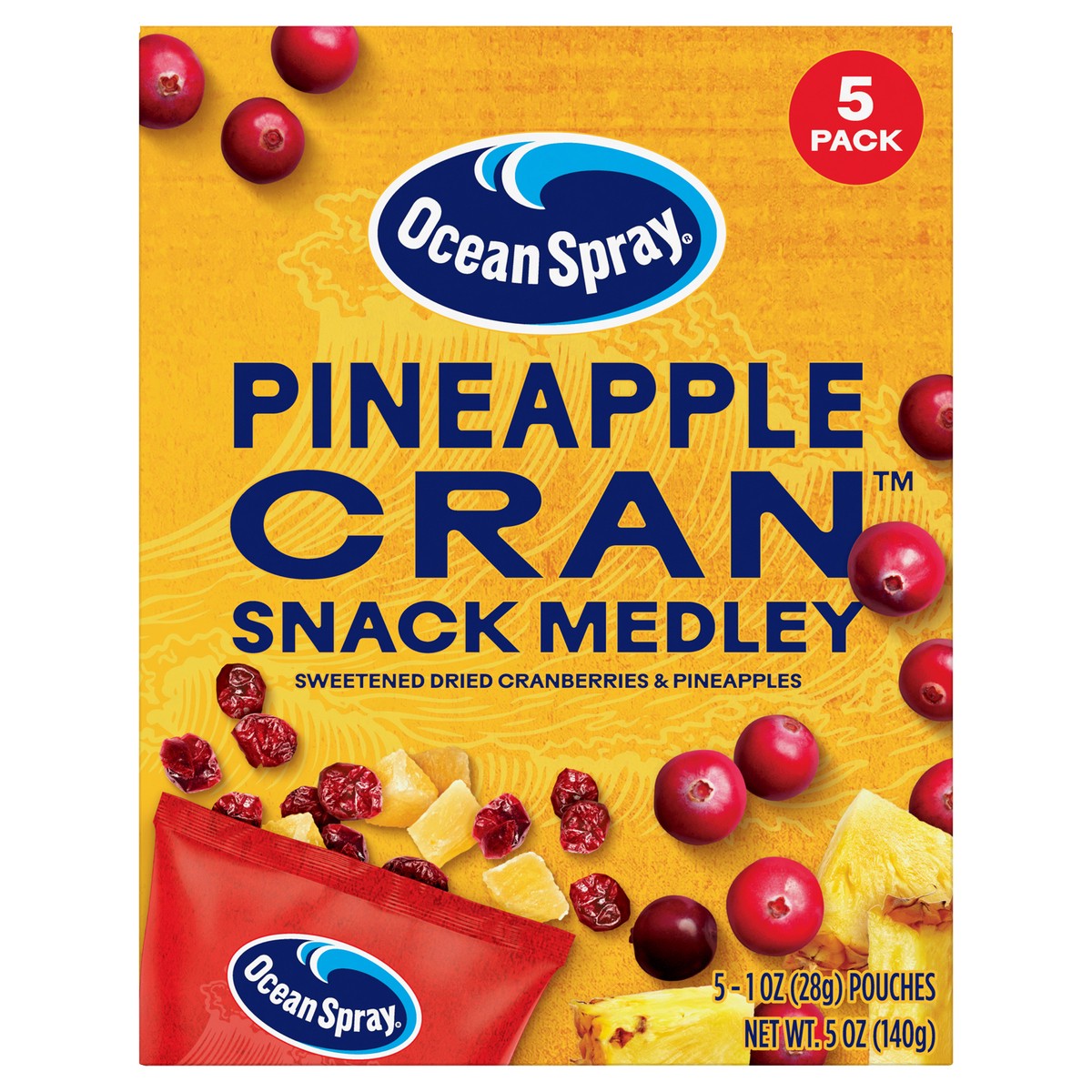 slide 1 of 9, Ocean Spray Snack Medley Pineapple Cran™ 1oz, 5 Count, 5 ct