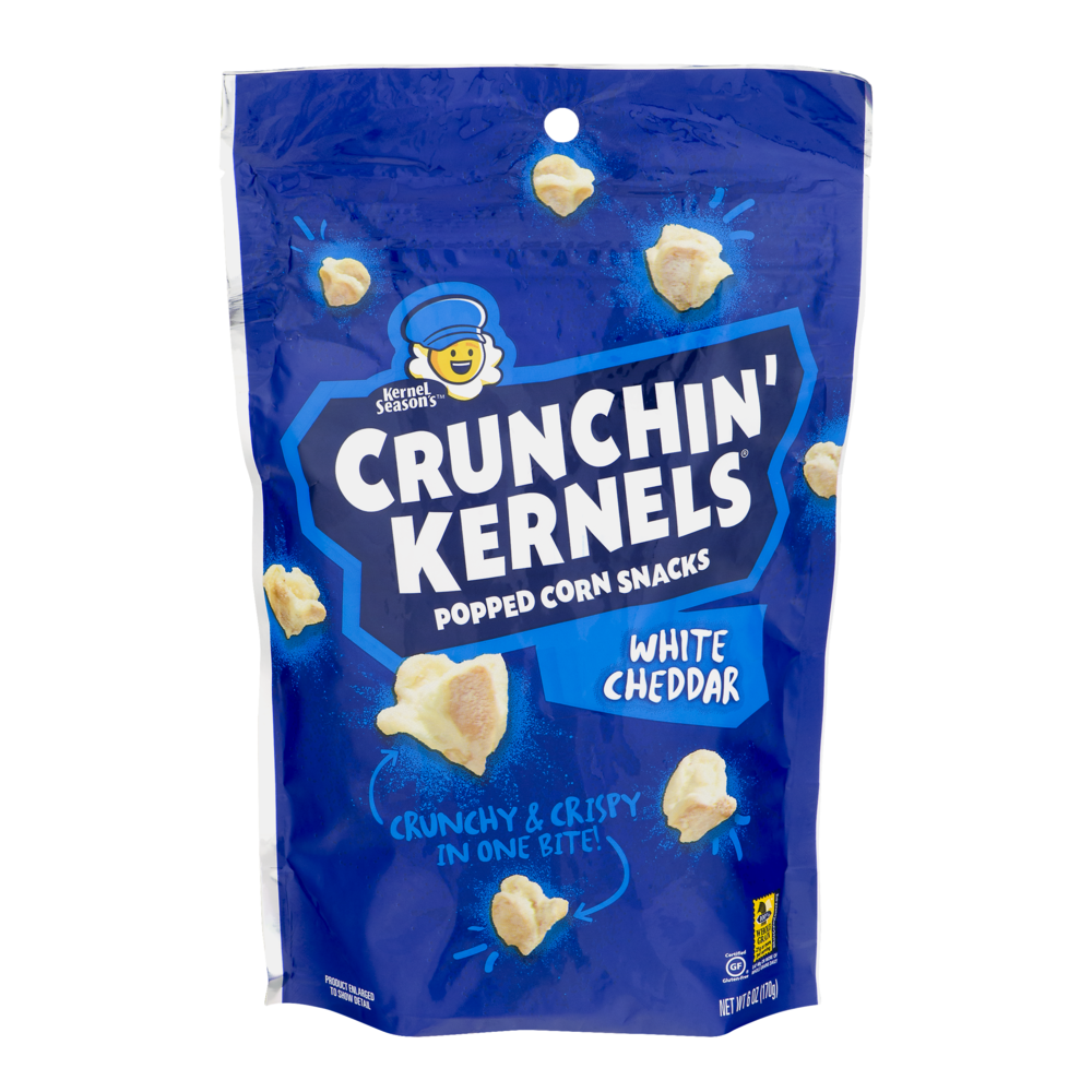 slide 1 of 1, Crunchin' Kernels White Cheddar Popped Corn Snacks, 6 oz
