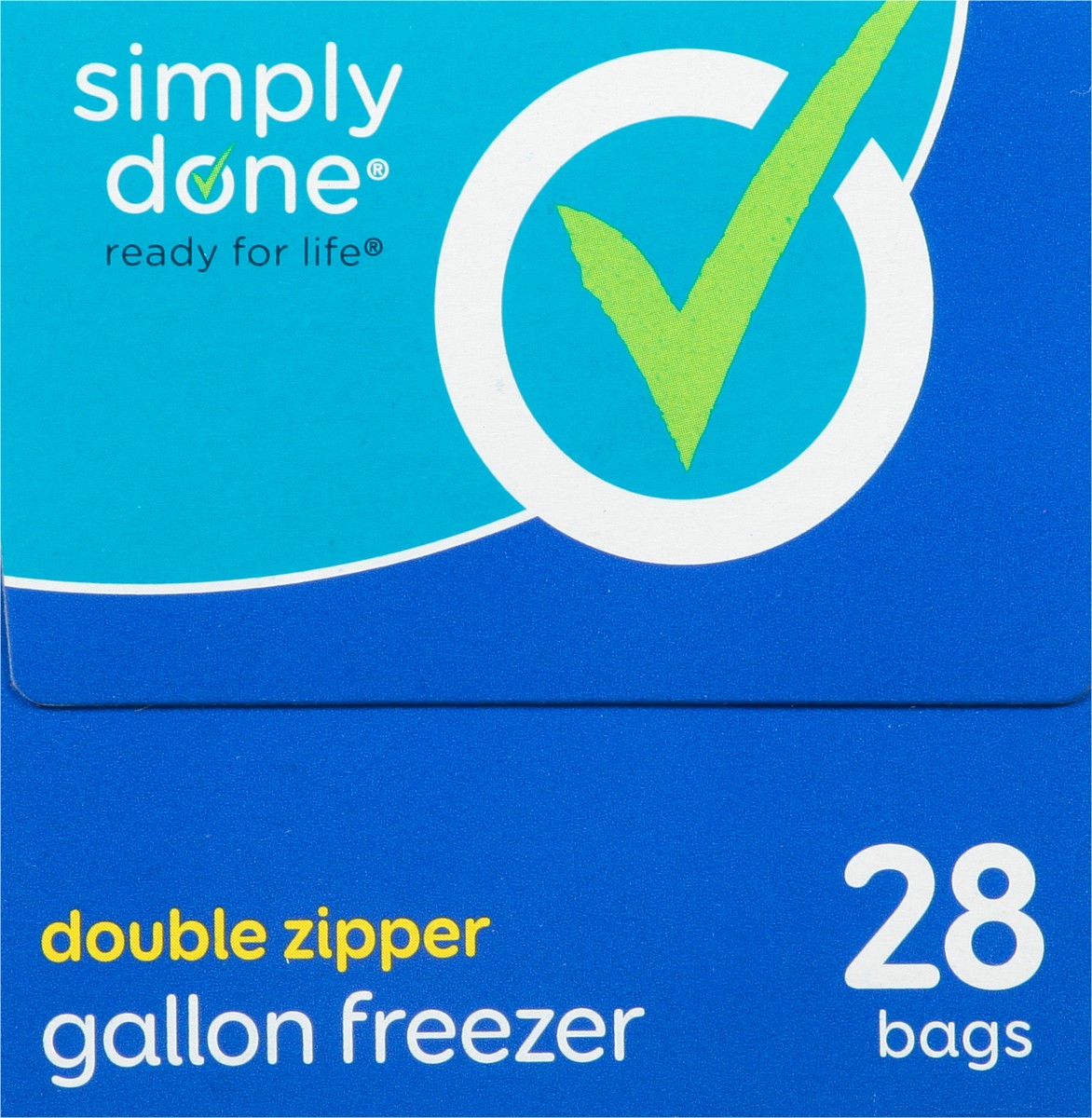 slide 9 of 9, Simply Done Gallon Size Double Zipper Freezer Bags 28 ea, 28 ct