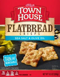 Town House Flatbread Crisps Sea Salt & Olive Oil Crackers 9.5 oz