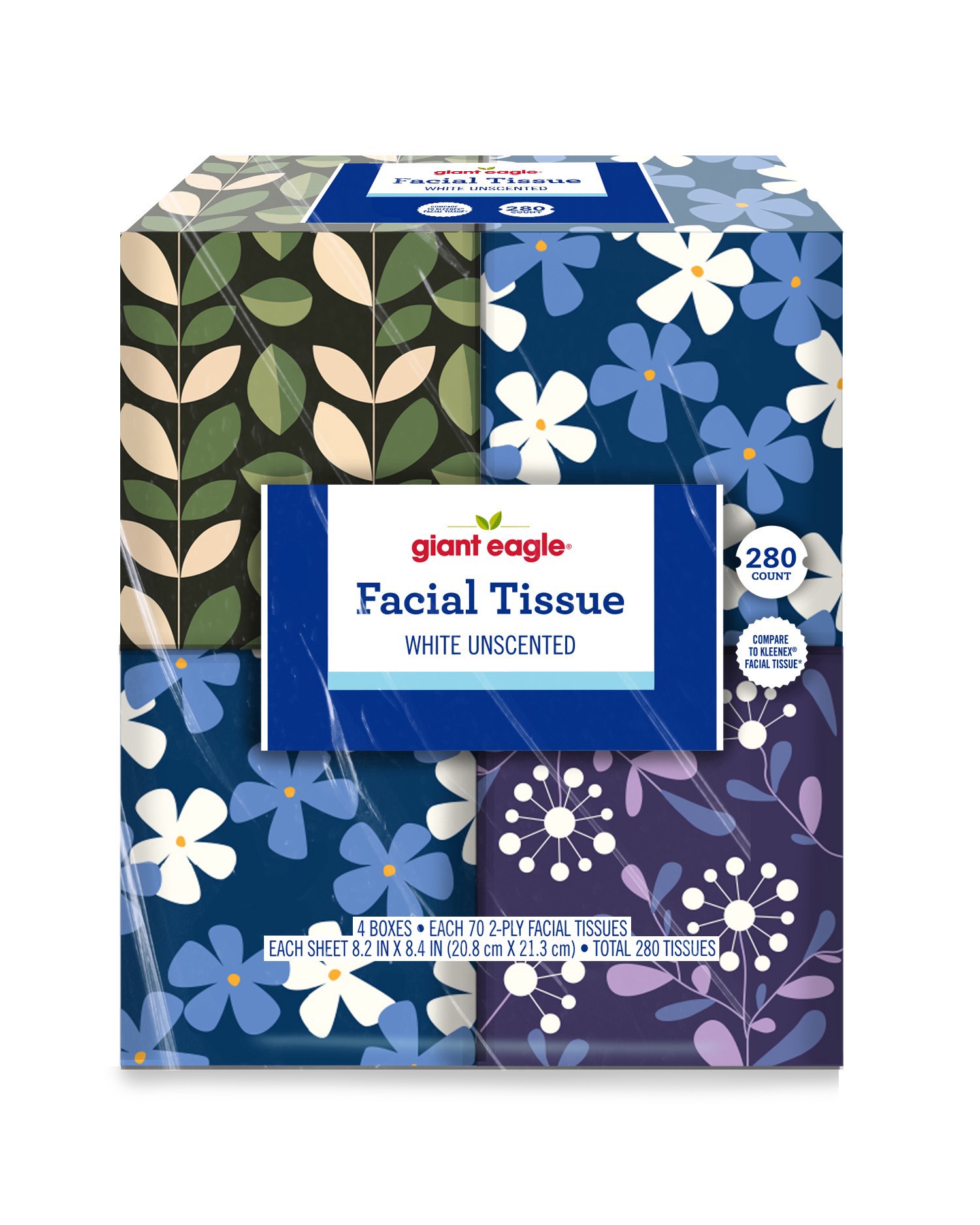 slide 1 of 1, Ge Facial Cube 4pk 70ct, 4 ct