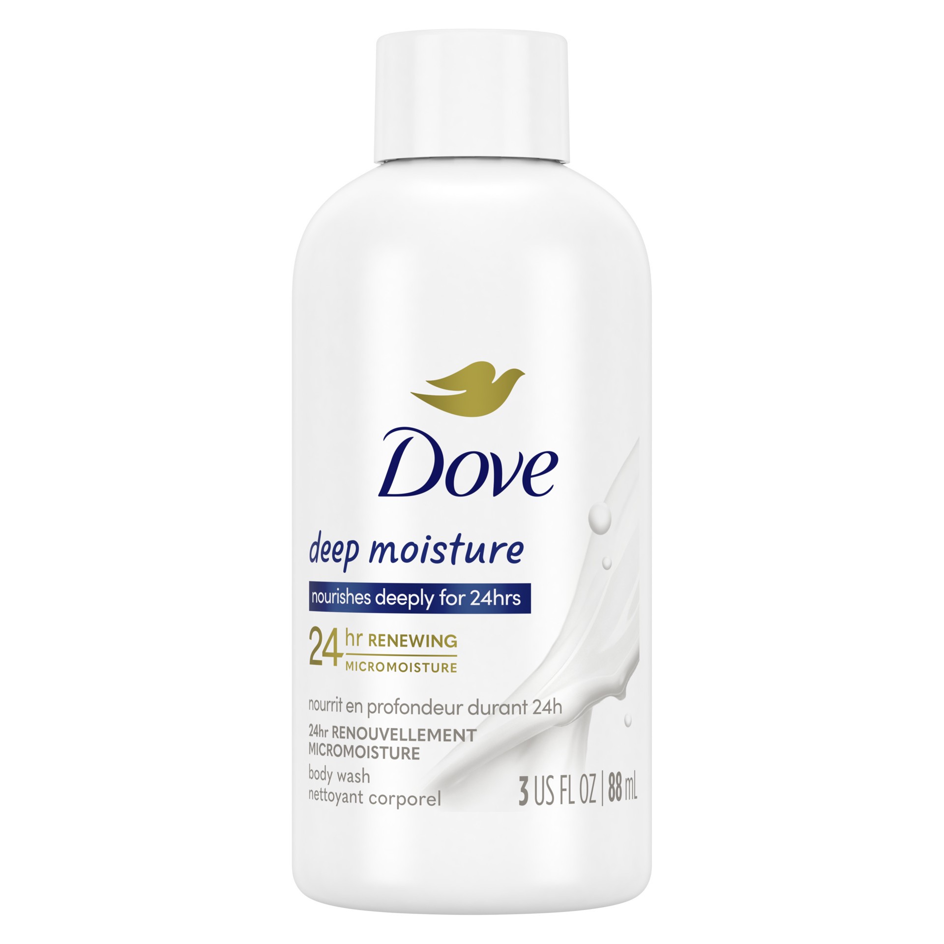 slide 1 of 6, Dove Body Wash Deep Moisture, 3 oz, 3 oz