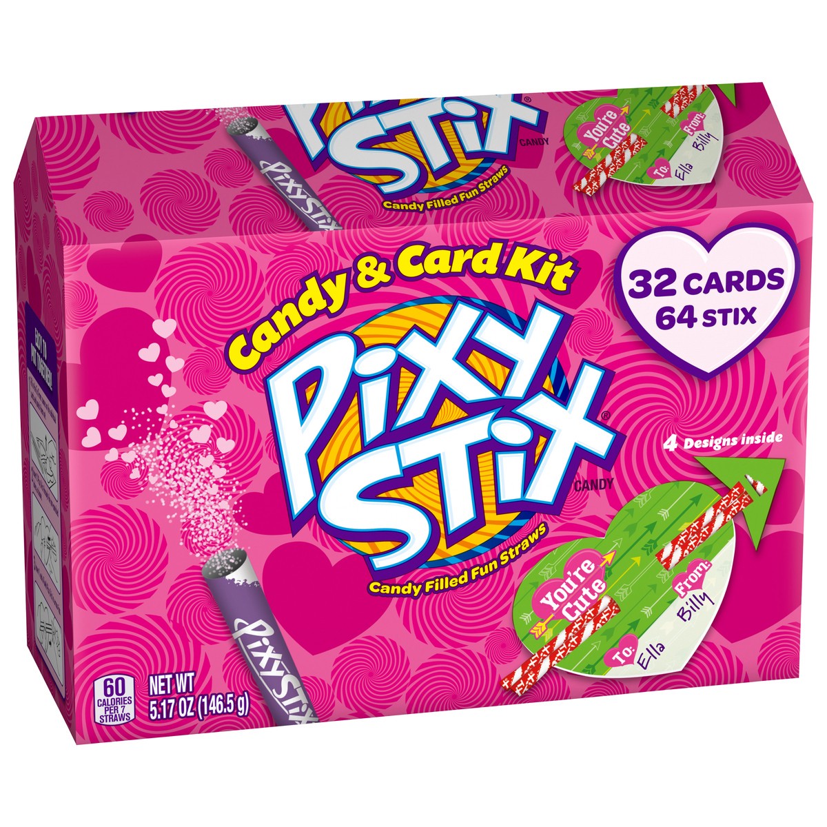 slide 2 of 9, Pixy Stix Candy & Card Kit 96 pc Box, 1 ct