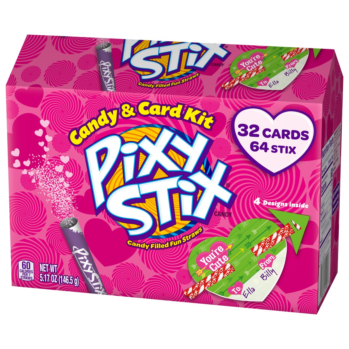 slide 3 of 9, Pixy Stix Candy & Card Kit 96 pc Box, 1 ct