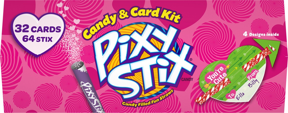 slide 9 of 9, Pixy Stix Candy & Card Kit 96 pc Box, 1 ct