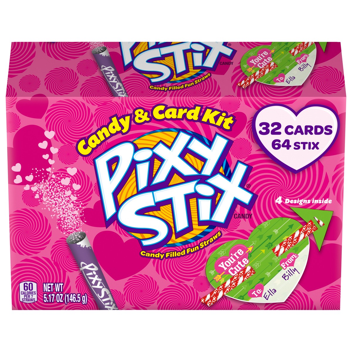 slide 1 of 9, Pixy Stix Candy & Card Kit 96 pc Box, 1 ct