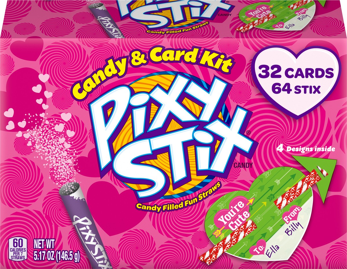 slide 1 of 9, Pixy Stix Candy & Card Kit 96 pc Box, 1 ct