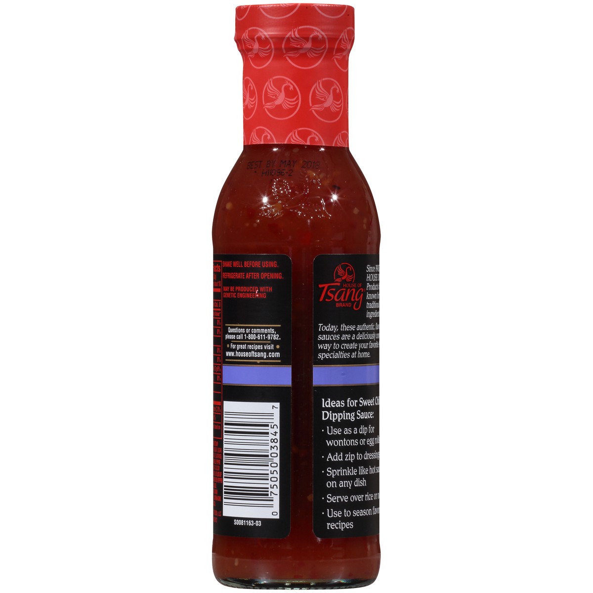 slide 3 of 7, House of Tsang Sweet Chili Dipping Sauce 12 oz. Bottle, 12 oz