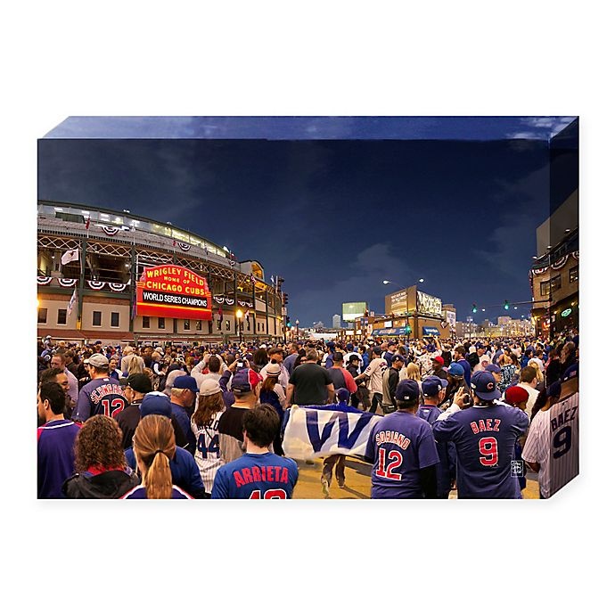 slide 1 of 2, MLB Chicago Cubs Win Canvas Wall Art, 36 in x 24 in