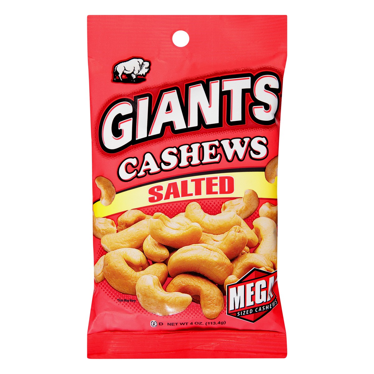 slide 1 of 1, GIANTS Cashews, Salted, Mega Sized, 4 oz