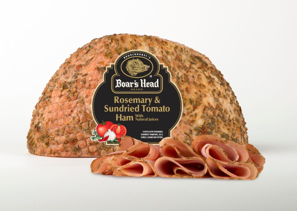 slide 1 of 1, Boar's Head Rosemary & Sundried Tomato Ham, per lb