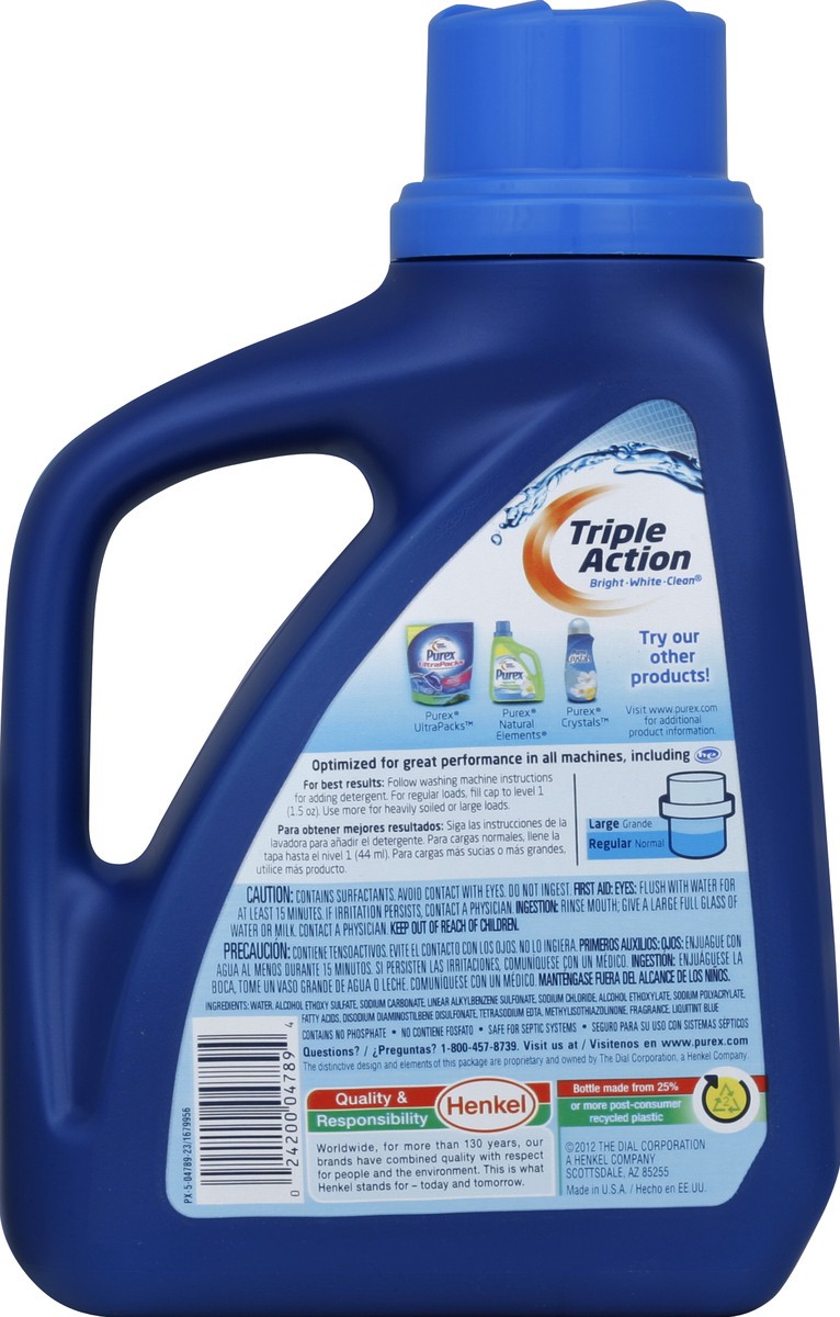 slide 3 of 3, Purex Liquid Laundry Detergent, After the Rain, 50 Fluid Ounces, 38 Loads, 50 fl oz