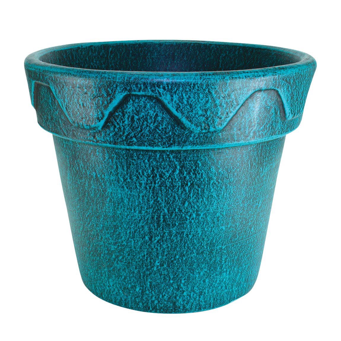 slide 1 of 1, PR Imports Turquoise Heavy Rim Planter, 16 in