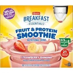 Carnation Breakfast Essentials Strawberry Banana Nutritional Drink 6 - 8 fl oz Cartons