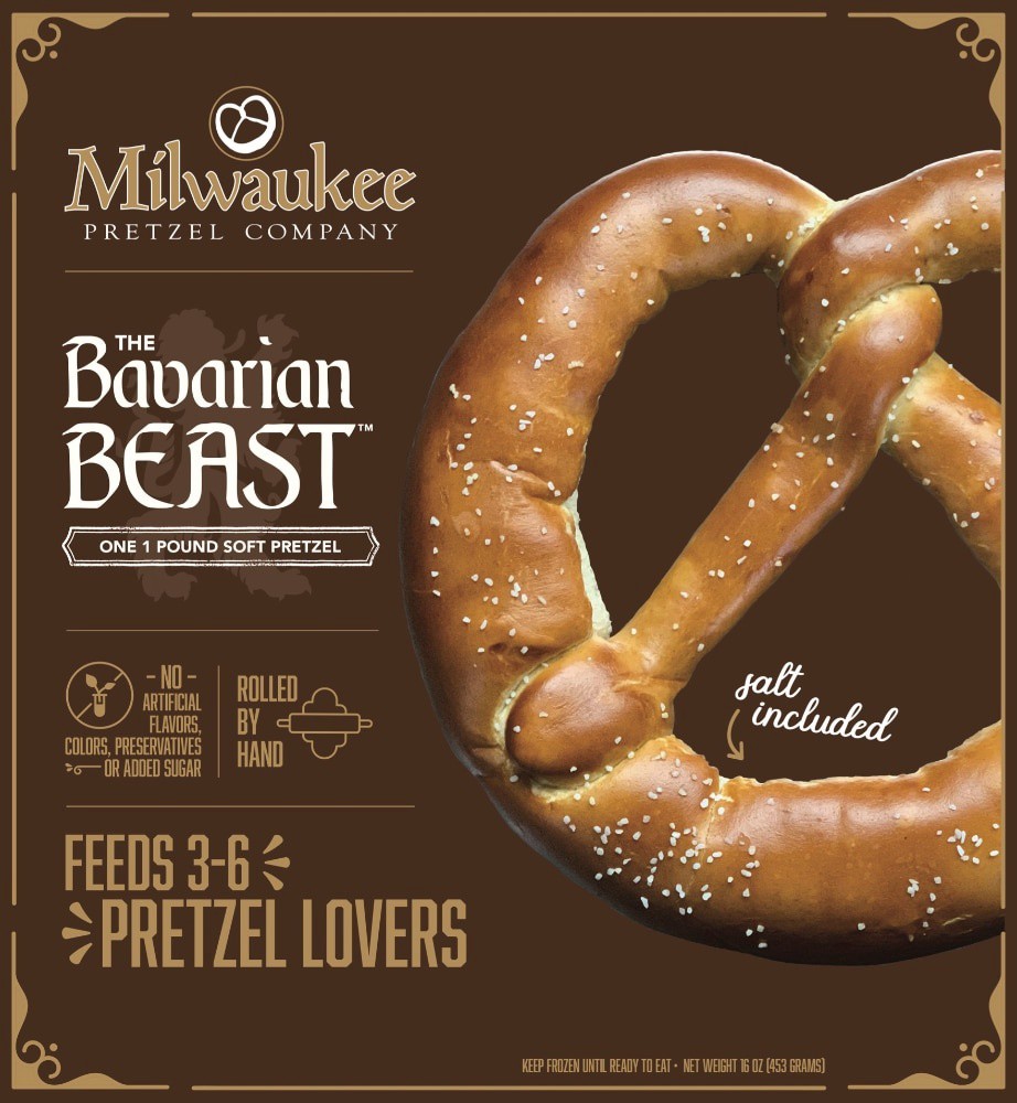 slide 3 of 3, Milwaukee Pretzel Company Milwaukee Pretzel Bavarian Beast Pretzel Twist, 16 oz
