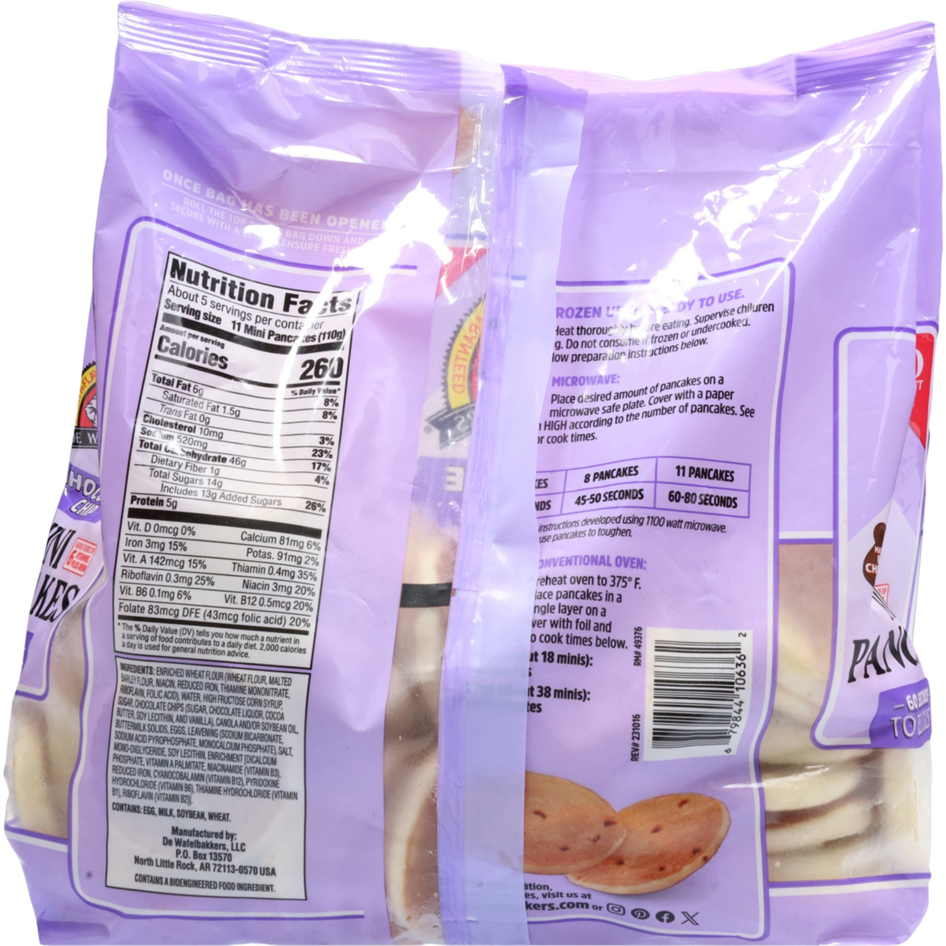 slide 6 of 7, Dwb Choc Chip Mini Pancakes, 60 ct