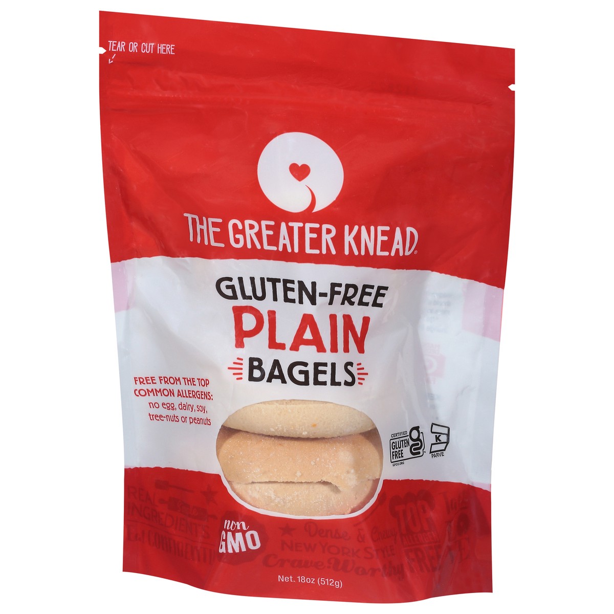 slide 3 of 9, The Greater Knead Plain Bagels, 4 ct; 18 oz