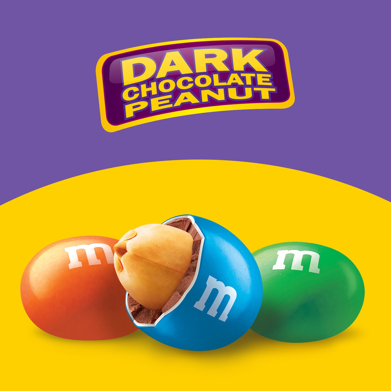 slide 4 of 8, M&M's Peanut Dark Chocolate Candy, Family Size, 18oz Bag, 18 oz