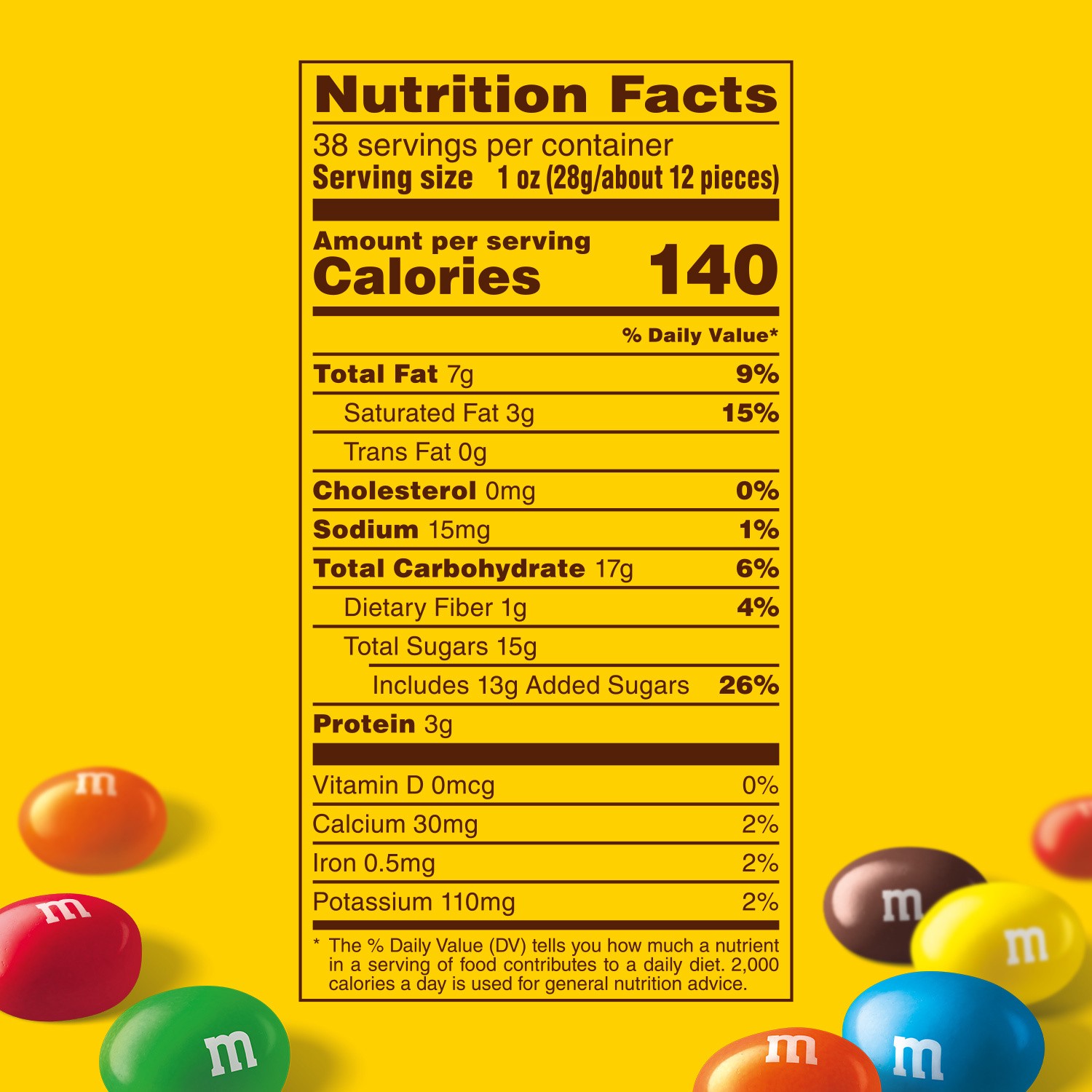 slide 6 of 8, M&M's Peanut Dark Chocolate Candy, Family Size, 18oz Bag, 18 oz
