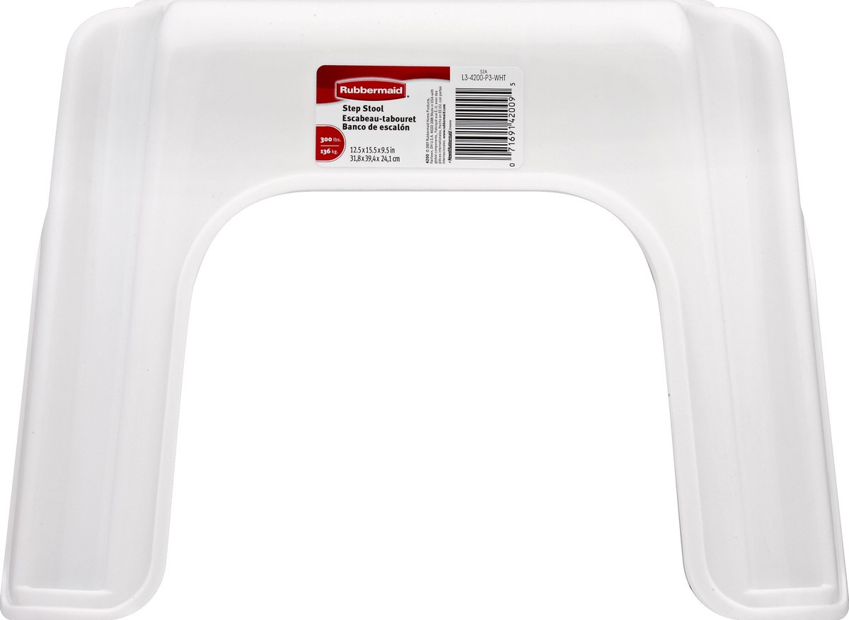 slide 1 of 5, Rubbermaid White Step Stool, 1 ct