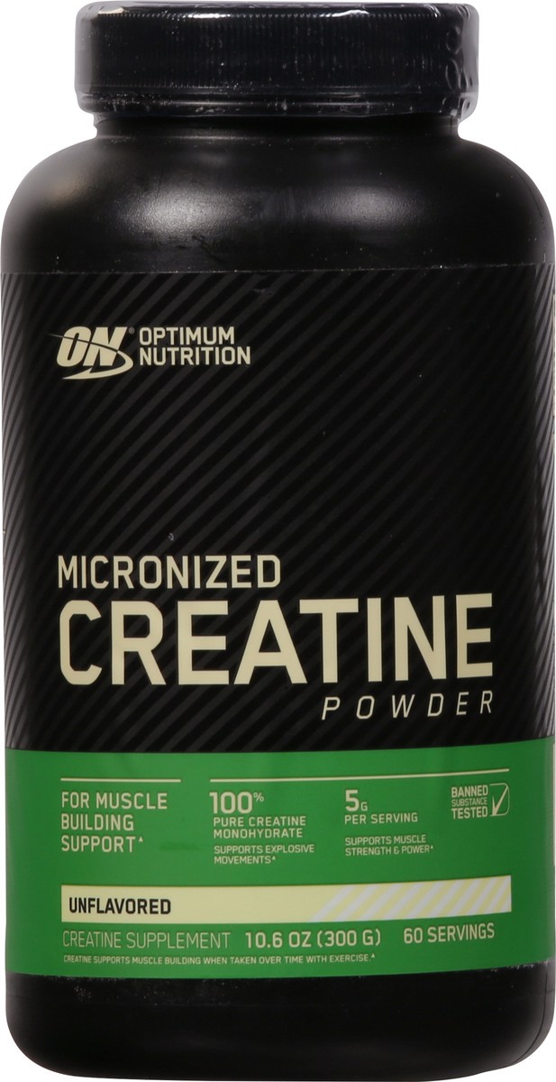 slide 5 of 14, Optimum Nutrition Micronized Unflavored Creatine Powder 10.6 oz, 10.6 oz