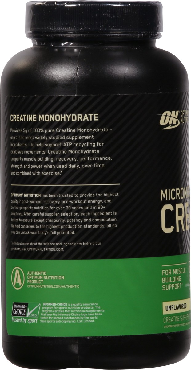 slide 10 of 14, Optimum Nutrition Micronized Unflavored Creatine Powder 10.6 oz, 10.6 oz