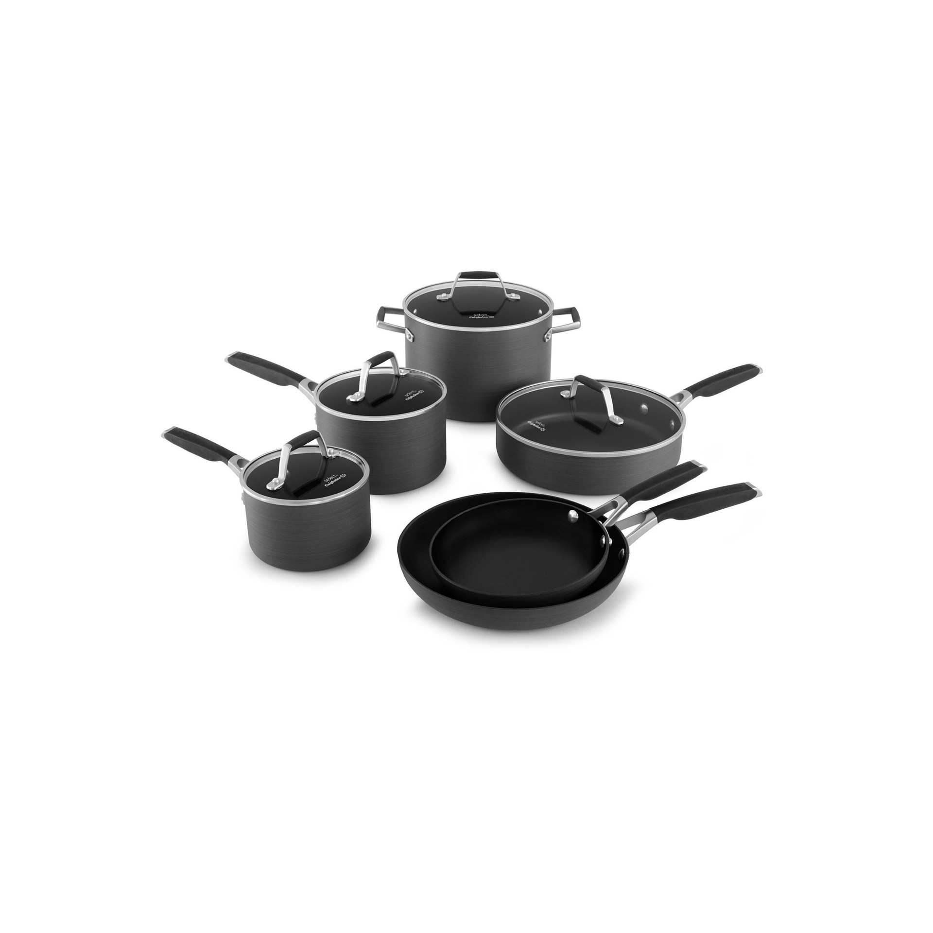 Select By Calphalon With Aquashield Nonstick 10pc Cookware Set : Target