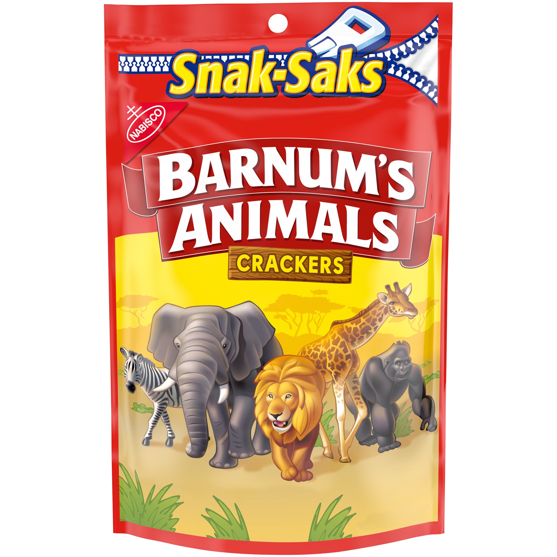 slide 1 of 2, Barnum's Animal Crackers, Snak-Saks, 8 oz, 8 oz