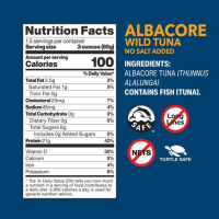 slide 11 of 13, Wild Planet Wild Albacore Tuna No Salt Added - 5oz, 5 oz