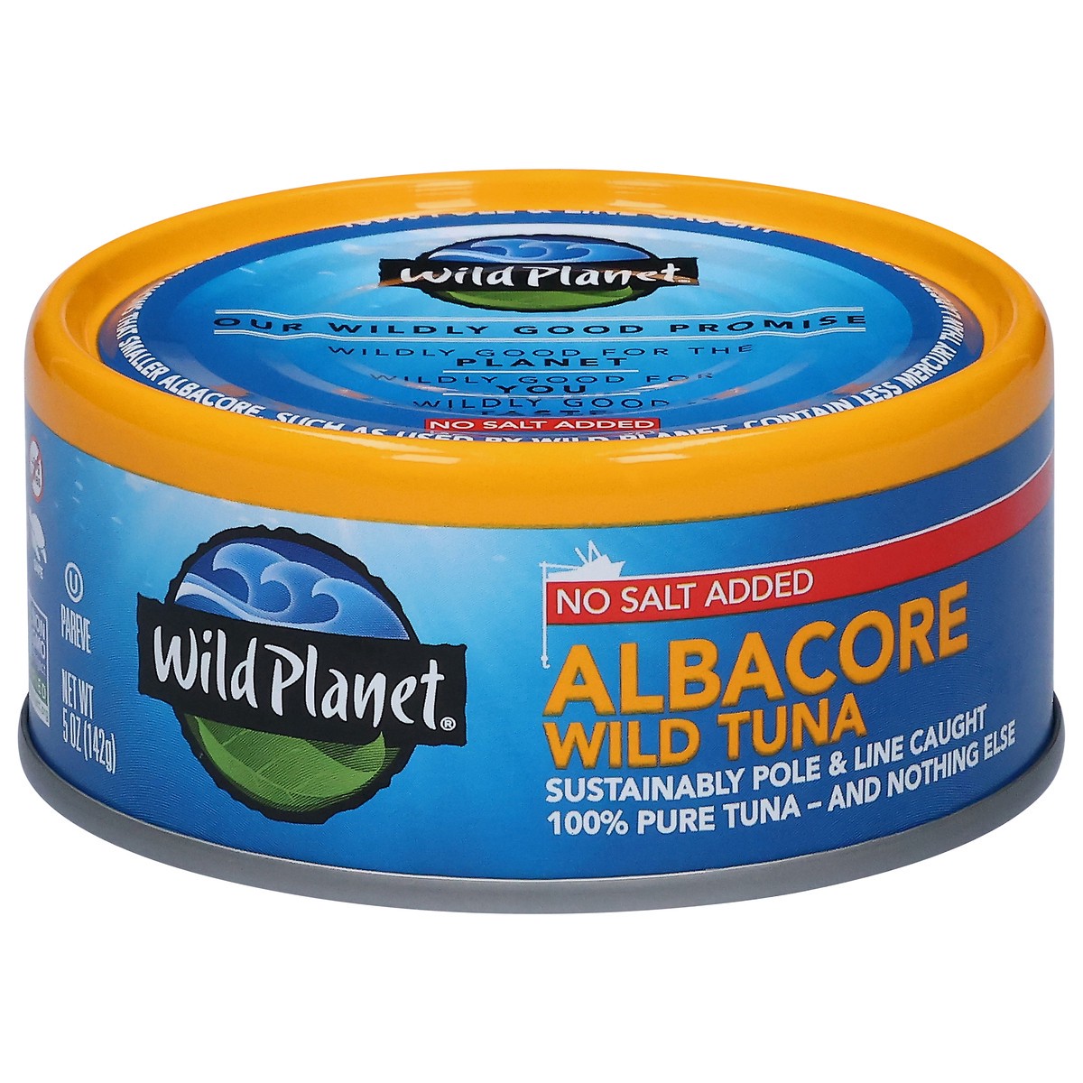 slide 1 of 13, Wild Planet Albacore No Salt Added Wild Tuna 5 oz, 5 oz