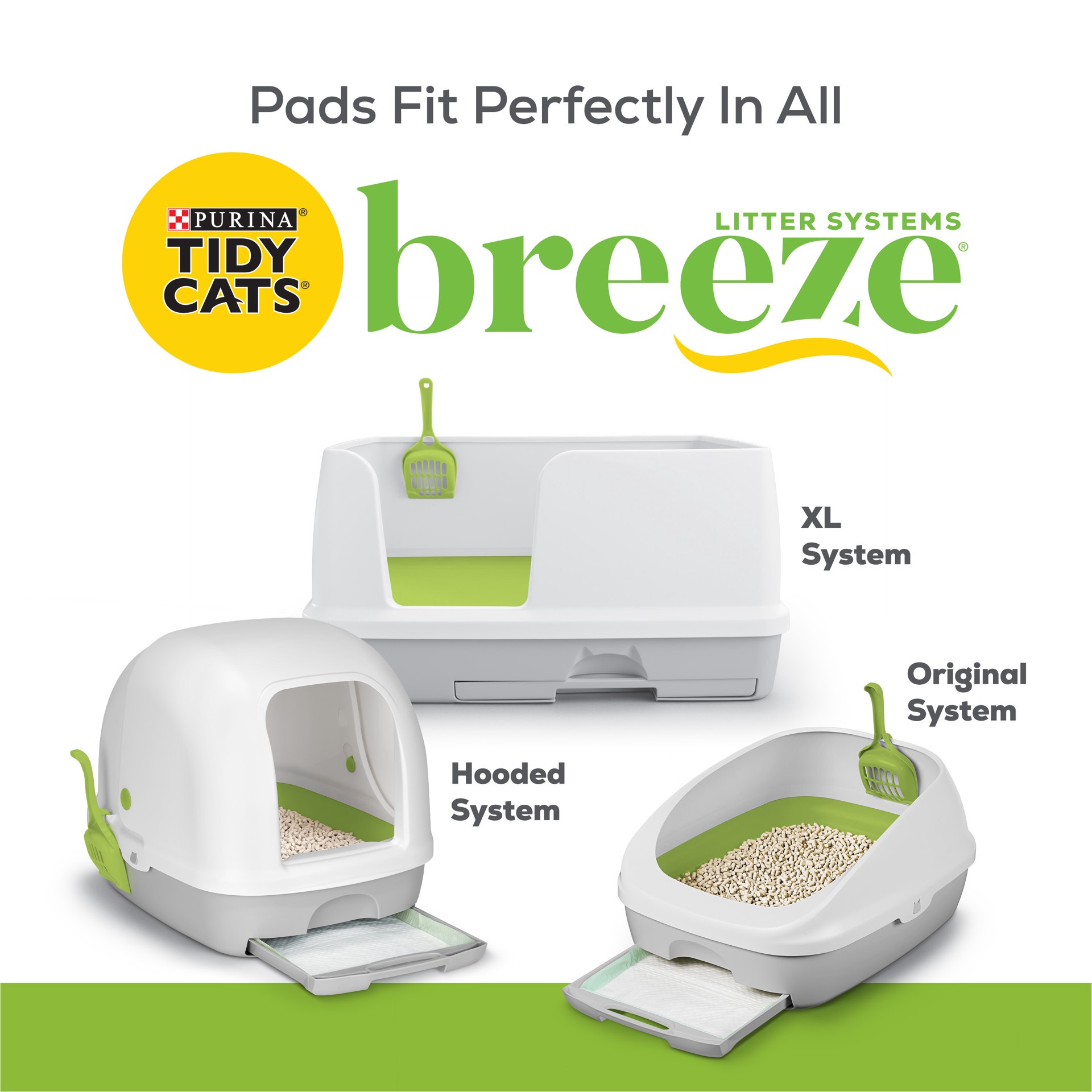 slide 2 of 9, Tidy Cats Breeze Multi-Cat Strength Cat Pads 8 Pads, 8 ct