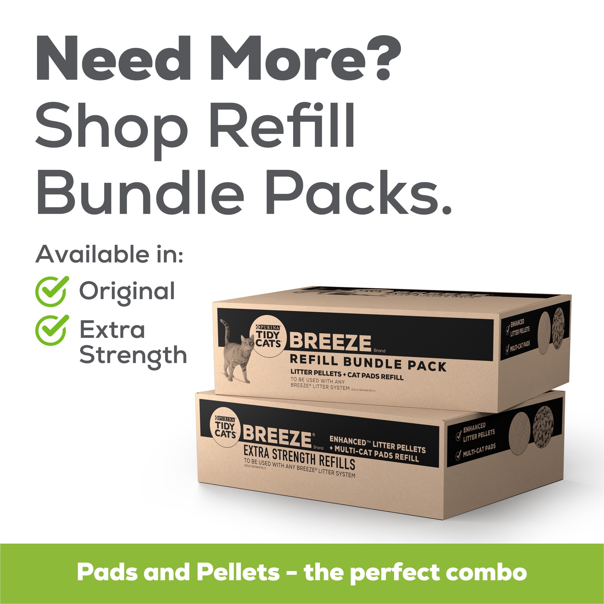 slide 5 of 9, Tidy Cats Breeze Multi-Cat Strength Cat Pads 8 Pads, 8 ct