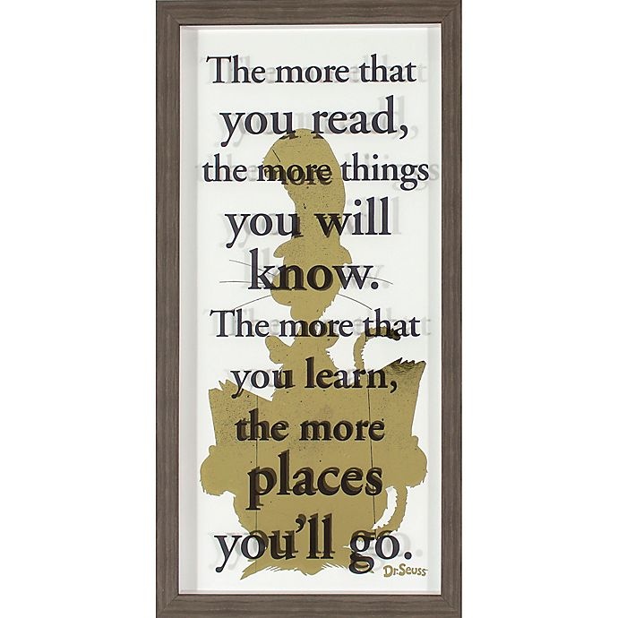 slide 1 of 1, Dr. Seuss Designs The More You Read'' Cat In the Hat Framed Wall Art'', 1 ct