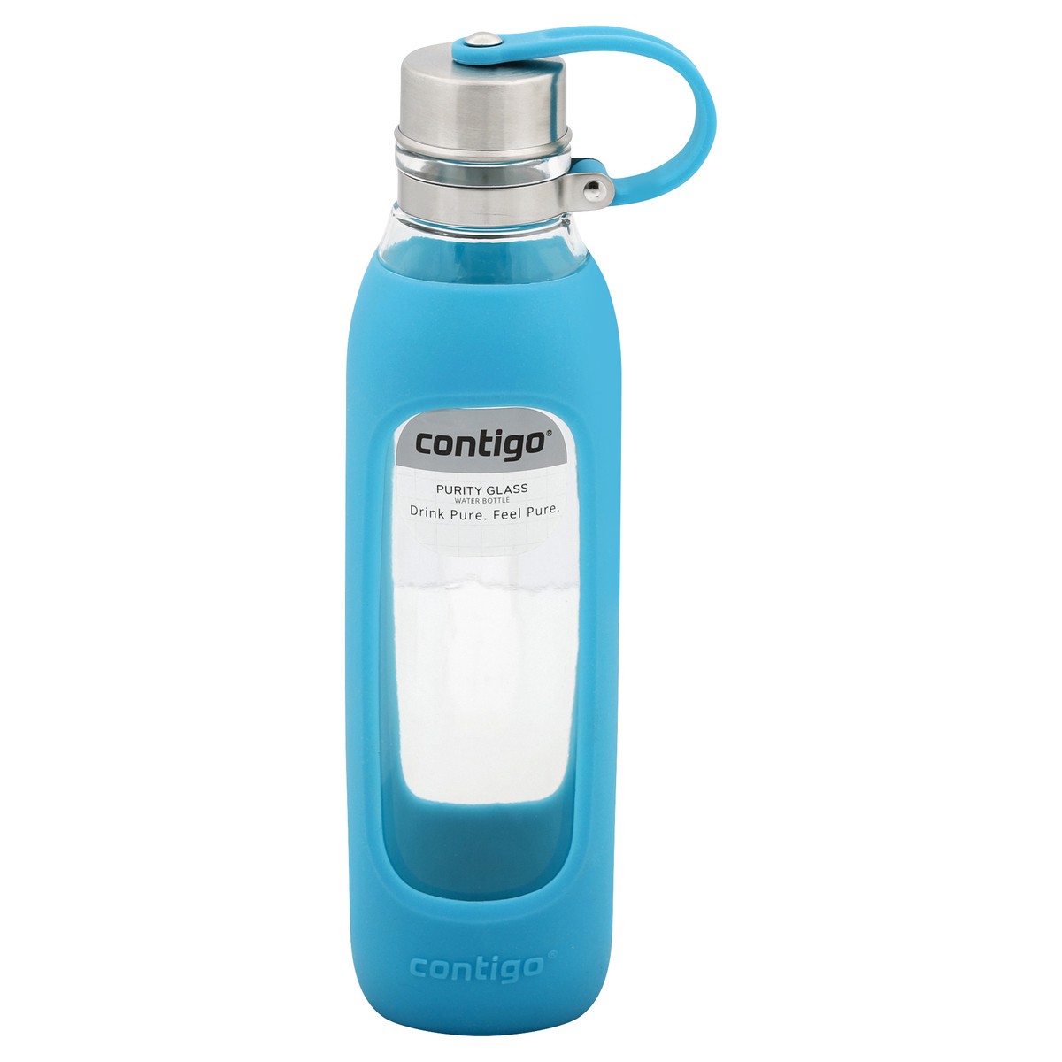 slide 7 of 7, Contigo Purity Glass Bottle - Scuba Blue, 20 oz