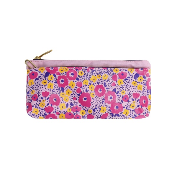 slide 1 of 1, Office Depot Brand Canvas Pencil Pouch, 3-3/4'' X 8'', Floral, 1 ct