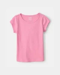 Carters Girls Rib Top - Pink Pink XS