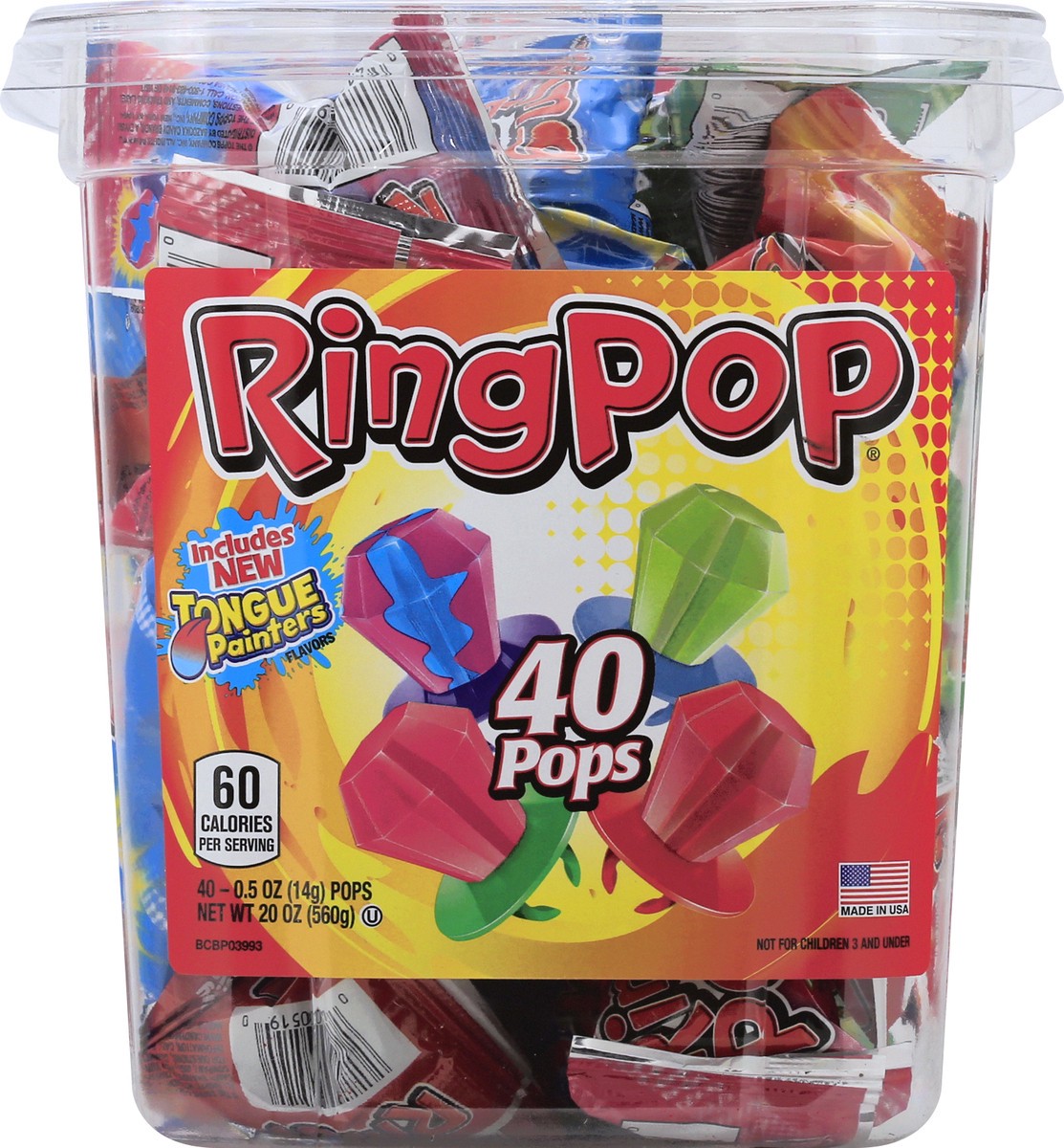 slide 4 of 13, Ring Pop Pops 40 ea, 40 ct