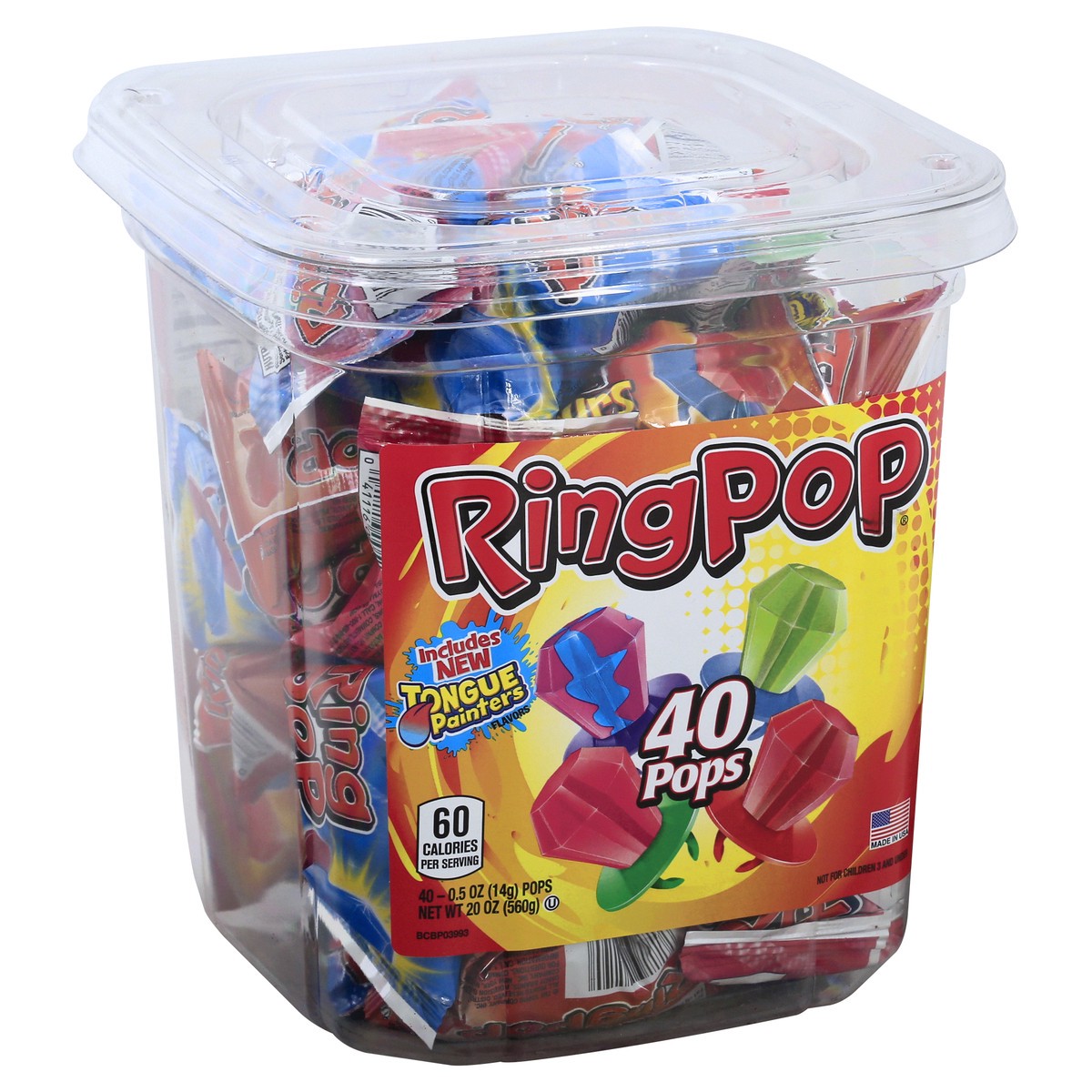 slide 3 of 13, Ring Pop Pops 40 ea, 40 ct