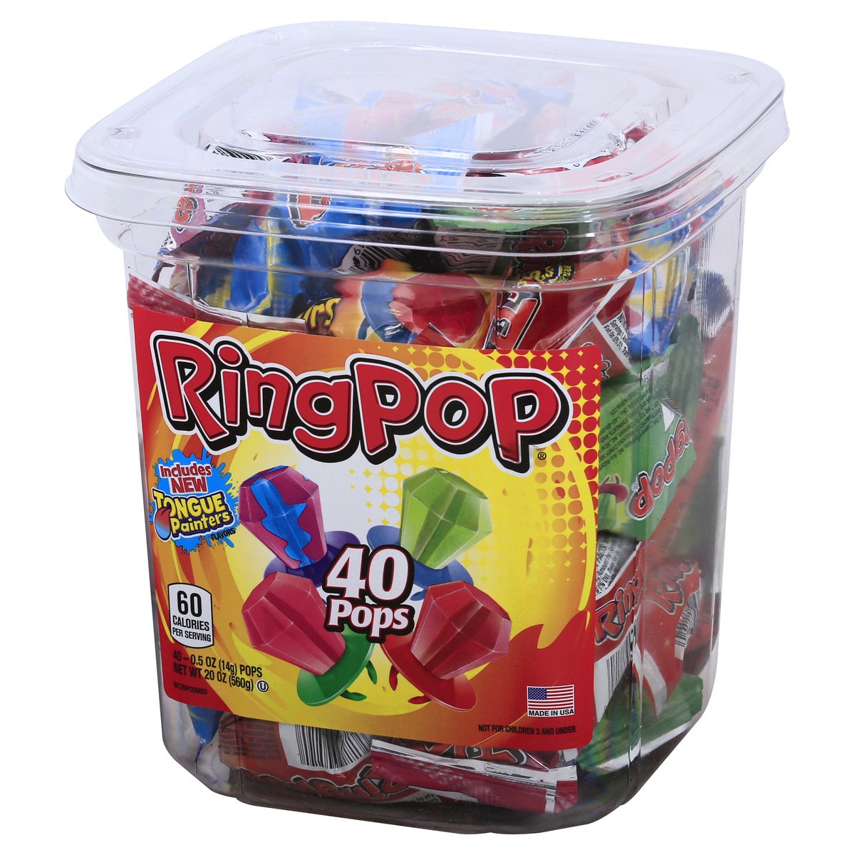 slide 7 of 13, Ring Pop Pops 40 ea, 40 ct